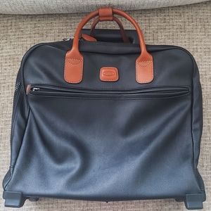 Bric's Black Leather X-Bag Business Case Carry-On